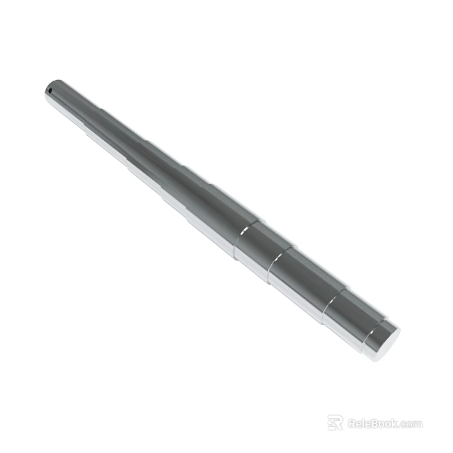 Stainless Steel Cylindrical Industrial Rod With Segmented Design And Smooth Surface 3d model 