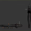 Assault Rifle With Wooden Grip Stock Metal Barrel Magazine And Bullets