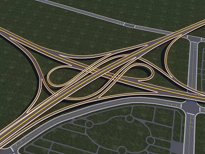 modern overpass 3d model