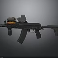 Modern Tactical Rifle With Scope Tactical Light And Ergonomic Grip