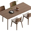 Dining table and chair combination 3d model