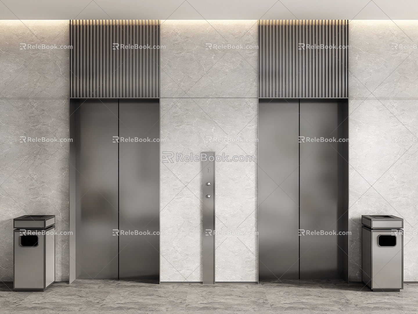 Elevator Hall Elevator Door Elevator Elevator Button Lobby Elevator Hotel Elevator 3d model