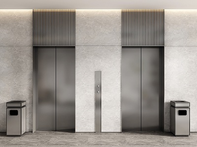 Elevator Hall Elevator Door Elevator Button Lobby Elevator Hotel Elevator 3d model