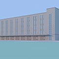 Modern Industrial Factory Building Exterior With Gray Facade And Multiple Windows