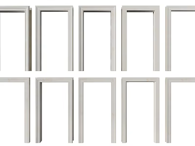 Various Arched Door Frame Styles For Interior Home Decor And Design 3d model