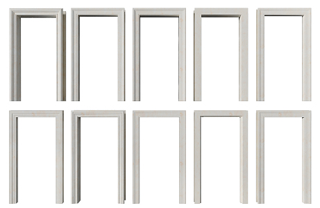 Modern Pass Door Cover Combination 3d model