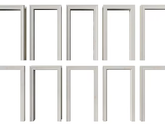 Modern Pass Door Cover Combination 3d model