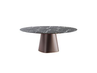 Modern Dining Table Round Dining Table 3d model