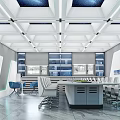 Modern Conference Room Interior With Long Meeting Table Ergonomic Chairs And Ceiling Lighting