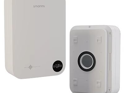 Smartmi White Smart Home Devices With Circular Interface And Compact Design 3d model