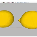 Fresh Ripe Yellow Lemons with a Knife Placed Between the Two