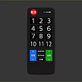 Computer Remote Control with Digital Keypad 1-12 and Colorful Red Blue Green Buttons