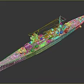 Detailed Historical Battleship Scale Model Showcasing Classic Warship Design Elements