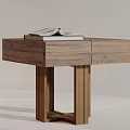 Bedside table side corner table 3d model
