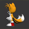Tails the Anthropomorphic Fox Character With Orange Fur White Gloves And Red Shoes