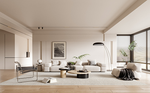 modern living room 3d model