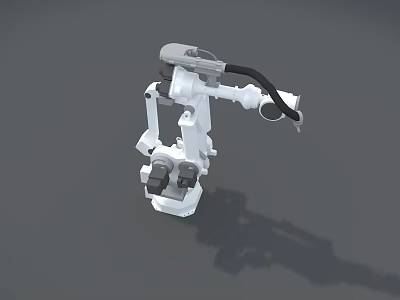 White Industrial Robotic Arm With Multi Joint Mechanical Structure For Automation 3d model