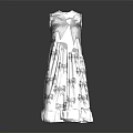 Elegant White Dress With Black Animal Print And Back Bow Design
