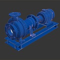 Modern motor motor electromechanical components equipment 3d model