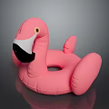 Pink Flamingo Shaped Inflatable Swim Ring Perfect for Summer Pool and Beach Fun