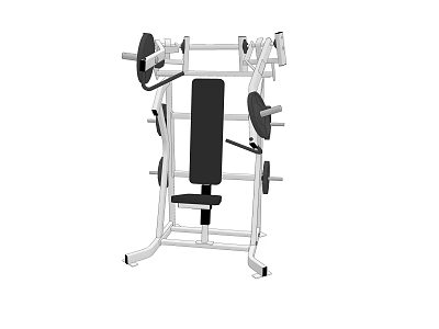 Multi Functional Weight Training Equipment With Bench And Barbell For Home Gym 3d model