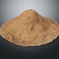Natural Clay Mound With Rough Textured Surface Isolated On Dark Background 3d model