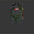 Military Tank With Greenery Camouflage And Details