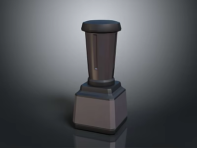 Dark Colored Modern Electric Blender With Transparent Container And Stable Base 3d model