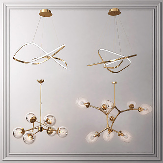 Light Luxury Chandelier 3d model