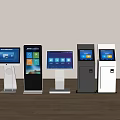 Multiple All in One Machines With Various Designs And Display Screens 3d model