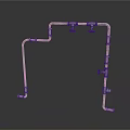 Industrial Piping Equipment With Complex Structure Metal Pipes Valves And Connection Components
