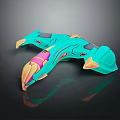 modern spaceship spacecraft 3d model