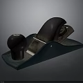 Traditional Woodworking Hand Plane With Blue Base And Black Components