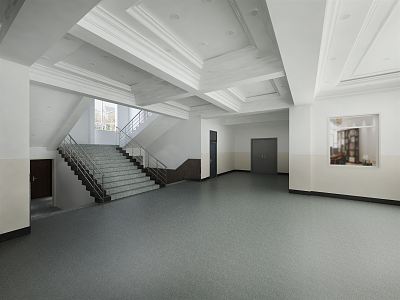 Modern Hall Teaching Building Hall 3d model