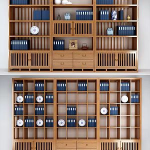 New Chinese Bookshelf 3d model