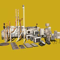 Various Air Conditioner Fan Components and Parts with Different Models and Installation Accessories