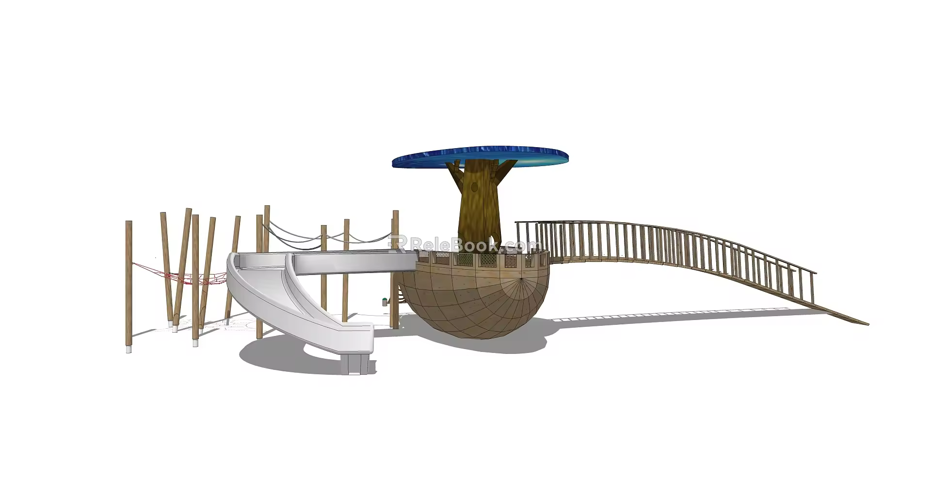 Modern slide children'slide 3d model