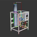 Industrial Equipment With Metal Frame Control Panel And Piping System