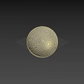 Gray Textured Wall Component With Decorative Sphere And Minimalist Design