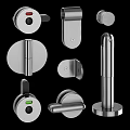 Modern Public Toilet Stainless Steel Hardware Including Door Locks Hinges And Door Stops