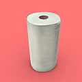 Soft White Toilet Paper Roll Featuring Textured Design Placed On Pink Background