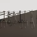 Multiple Wall Mounted Shower Heads With Modern Design And Different Style Options For Bathroom 3d model