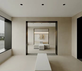 Modern Clothing Store Minimalist Clothing Store 3d model