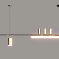 Modern Chandeliers with Circular Wave and Linear Shapes Contemporary Interior Lighting Fixtures