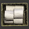 Wicker Basket Holding Soft Toilet Paper Rolls For Bathroom Organization