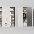 Modern Wardrobe Interior Design With Hanging Rods Drawers Shelves And Lighting