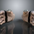 Leather Hand Protectors With Black Straps For Daily Living Essentials