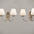 Jane European wall lamp two-end wall lamp creative wall lamp 3d model