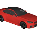 Red Two Door BMW Sports Car With Black Roof Sleek Design And Black Alloy Wheels