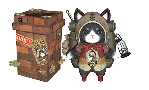 Modern Game Character Bounty Cat 3d model